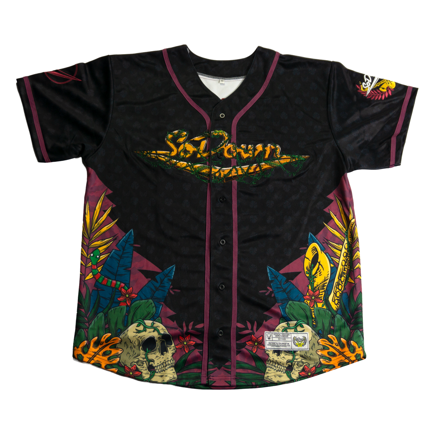 SoDown Jungle Adventure Baseball Jersey - Black